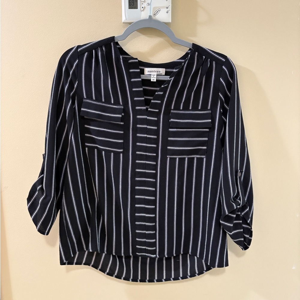 Monteau Striped Blouse